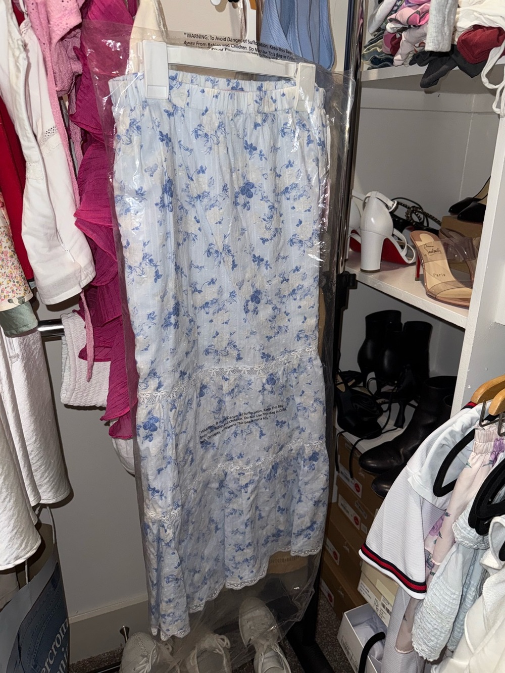 Loveshackfancy isla everblooming rosettes tiered maxi skirt - Picture 3 of 6